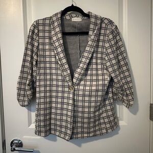 Altar'd State Black and White Plaid Blazer